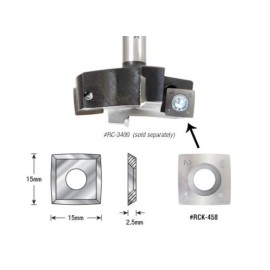 Solid Carbide Insert Knife 15 x 15 x 2.5mm - 4 Cutting Edges for RC-3400 and RC-3402