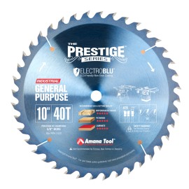 Amana Tool PR1040C  Electro-Blu Carbide Tipped General Purpose Prestige 10 Inch D 40T ATB 5/8