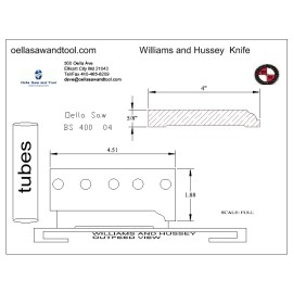 Williams and Hussey shop fox molder knives 4" Base