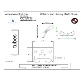 WM 84 Williams and Hussey shop fox molder bottom knives with template