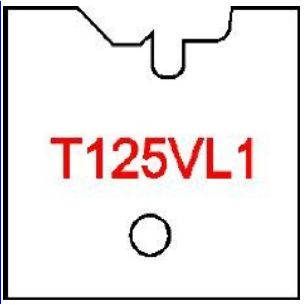 T125VL1 Left Hand Flooring-Groove Bevel 1/16" Carbide Insert 30mm WD 1/2" stock