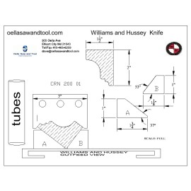 Williams and Hussey shop fox molder knives 2" Solid Crown Capital