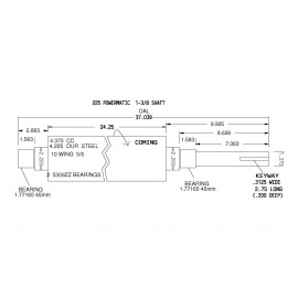 Byrd Shelix For Powermatic P225 24" 1-3/8" Shaft