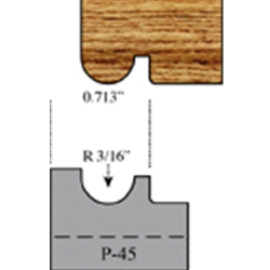 Magic Molder Plugs N-45 3/8" Bead & Quirk molding profile