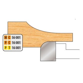 FREEBORN - MC-56-001 - CARBIDE RAISED PANEL BACK CUTTER Shaper Cutter