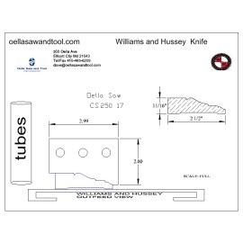 Williams and Hussey shop fox molder casing knives 11/16" x 2-1/2"